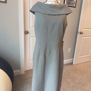 Tahari Gray Sleeveless Dress